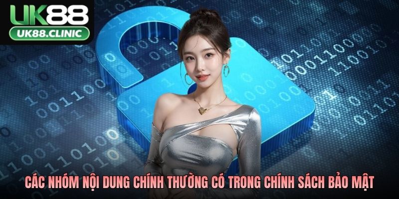 Các nhóm nội dung chính thường có trong chính sách bảo mật