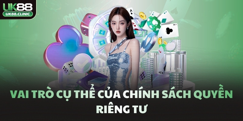 Chính sách quyền riêng tư UK88 - Cam kết bảo mật thông tin 1 Vai trò cụ thể của chính sách quyền riêng tư